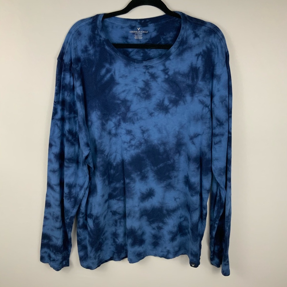 American Eagle Tie Dye Blue Long Sleeve Size 2XL